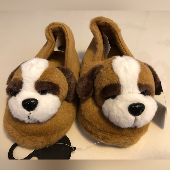 NEW with Tags Cozy Toes Children's Puppy Plush Slippers - Picture 1 of 4